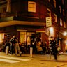 Outside new bar Paradise.