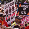 NSW teachers rallying for better pay in NSW last week.