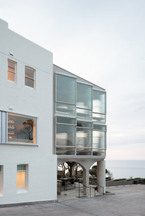 The hotel boasts sweeping ocean views.