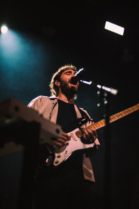 Matt Corby performing in Brisbane on Friday night.
