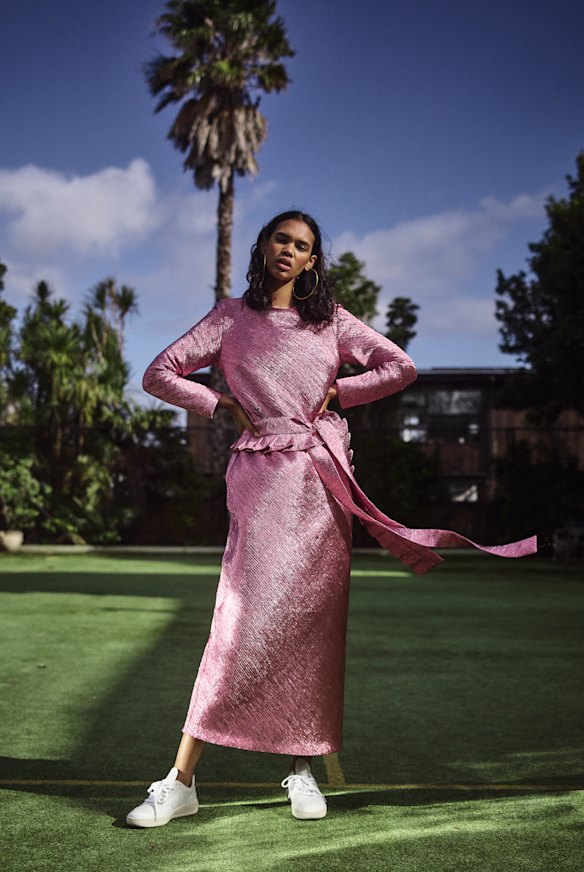 A hot pink dress from Maggie Marilyn.