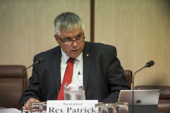 Centre Alliance senator Rex Patrick says he will refer the matter to the select committee.