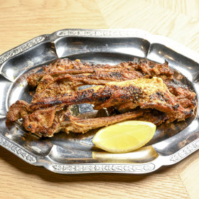 Young goat is braised overnight.