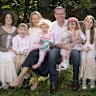 Dominic and Helen Perrottet pictured in 2024 when they were a family of nine.