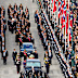 The Norwegian royal family were also joined by most of the European royals who followed on foot as part of the procession.