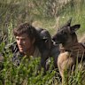 Jacob Elordi as Hig with his trusty canine companion Jasper in The Dog Stars.