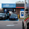 An Ampol Charging station that will be installed into Stockland town centres