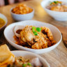 Fried chicken with kremes, a crunchy golden spiced flour.