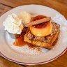 Honey butter toast with creme caramel.