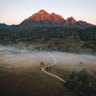 Mount Barney National Park sits inland from the Gold Coast, about 120 kilometres south-west of Brisbane.