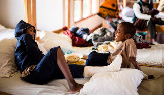 Children at the Plaster House in 2016.