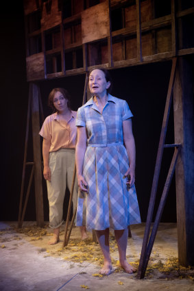 Emily Goddard and Caroline Lee play a daughter and mother dealing with the aftermath of living in real-life mining town Wittenoom.