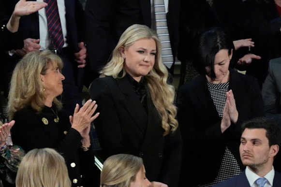 Erika Kirk sangat emosional saat Presiden Donald Trump menyampaikan State of the Union