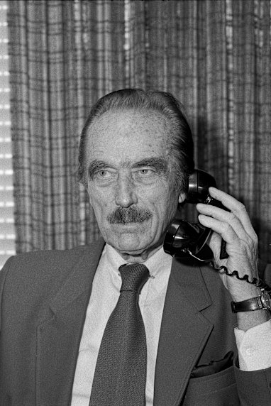 Donald Trump’s father, Fred Trump, in 1983. Donald Trump’s niece and nephew accused the former president of largely cutting them out of Fred’s will.  