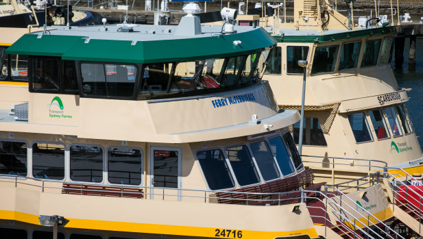 Ferry McFerryface was sent to Balmain Shipyard for an inspection after ploughing into the wharf.