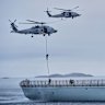 Danish military forces participating in exercises with NATO near Nuuk, Greenland, in September.