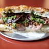 Hot beef sandwich.