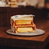 Steamed egg custard sando.