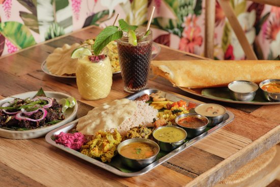 The sadyha includes 12 different Kerala vegetarian dishes.