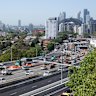 The Warringah Freeway is used by up to 250,000 vehicles a day.