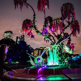 The Royal Botanic Gardens will light up with an array of sculptures. 