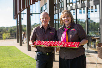 Ian Neeland and his wife Leanne, owners of Yarra Valley Chocolaterie and Ice Creamery.