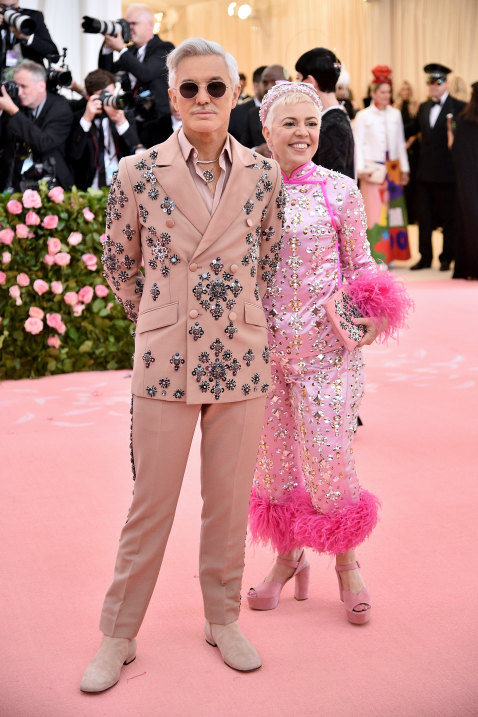 Luhrmann with Martin at the 2019 Met Gala.