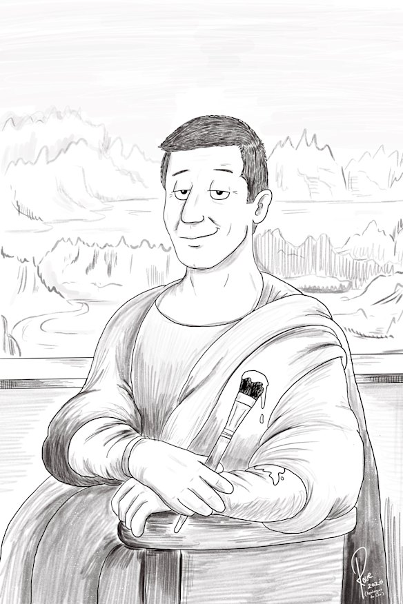 Self-portrait of Rove McManus.