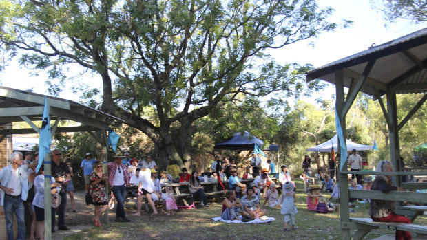 People gathered to celebrate the anniversary of works stopping on Roe 8.