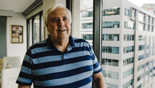 Clive Palmer at his Brisbane office in January.