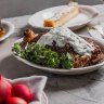 The oven-baked lamb shoulder with Greek yoghurt at The Apollo.