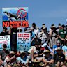The Illawarra community rallied against offshore wind farms in 2023.