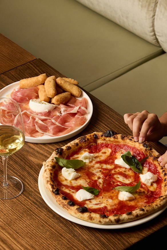 Pizza and antipasto.
