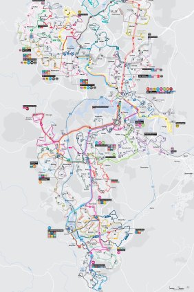 Transport Canberra has released its new public transport map with the new network expected to start on April 29.