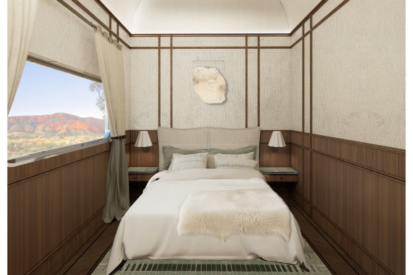 Artist’s impression of the Suite Aurora Bedroom.
