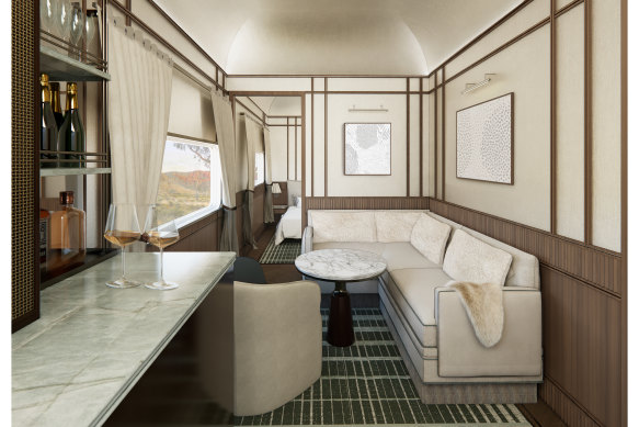 The Aurora Suite is double the size of the existing Platinum cabins.
