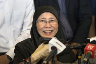Wan Azizah Wan Ismail, the wife of Anwar Ibrahim and now Malaysia's deputy PM.
