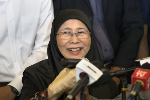 Wan Azizah Wan Ismail, the wife of Anwar Ibrahim and now Malaysia's deputy PM.