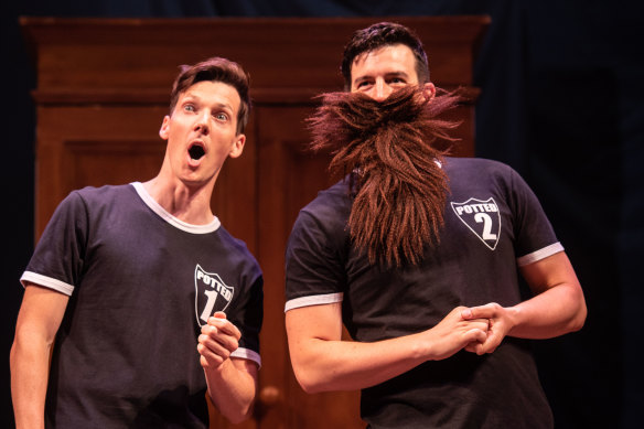 Scott Hoatson, left and Joseph Maudsley in <i>Potted Potter</i>. 