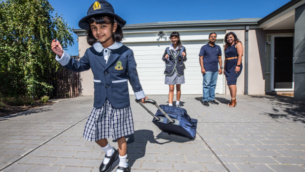 Eva, 5, and Ananya, 13, go to Westbourne Grammar School. Their parents Rupa Ganguly and Swarup Bose put away money each month for their education.