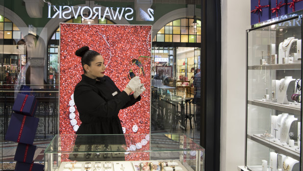 Marie-Anne Moutrage said it wasn't as busy at the Swarovski store compared to last year, but was optimistic.