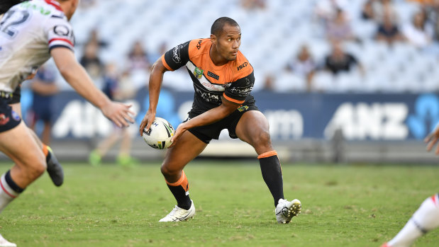 Flying high: Wests Tigers recruit Pita Godinet is relishing his chance at the big time.