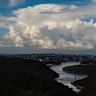 Small coastal storms forming over Middle Harbour earlier this week.