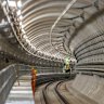 Inside the Cross River Rail tunnel beneath Roma Street.