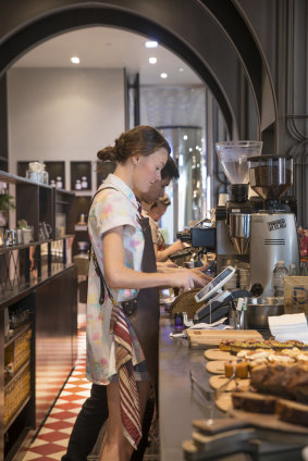 Staff at Plantation Coffee at work. 