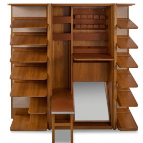 The designer shoe cabinet up for grabs. 