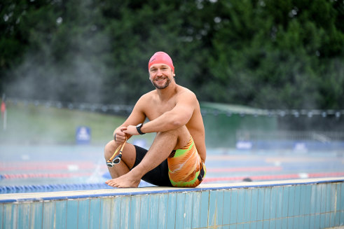 Dr Rob Gropel trains at Aquarena Aquatic and Leisure Centre in Lower Templestowe.