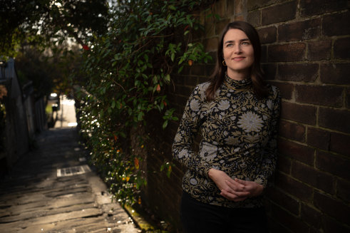 Author Philippa Nicole Barr in Ferry Lane, Millers Point, where the first case of the plague was diagnosed.