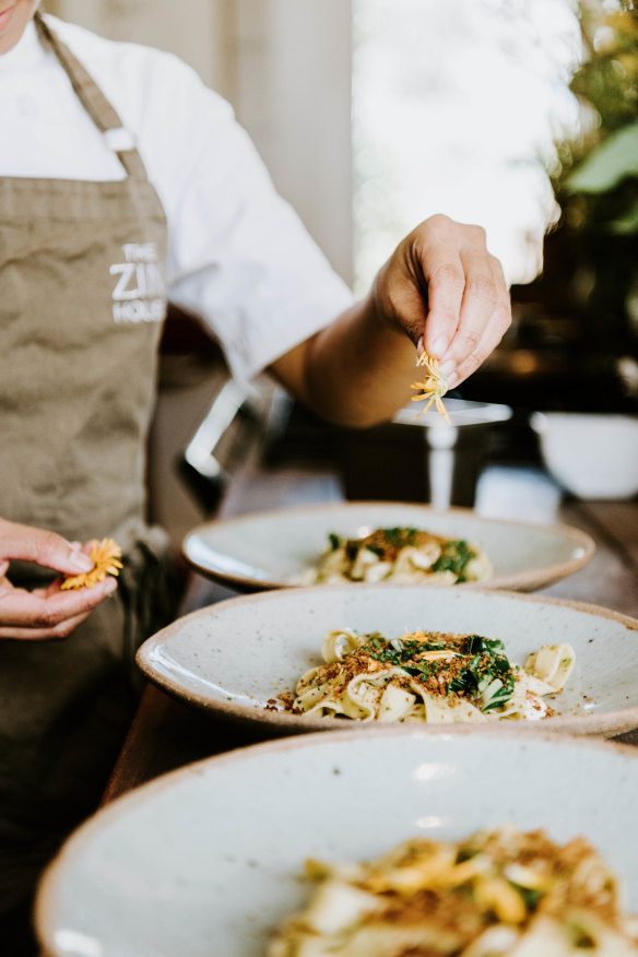 The menu is inspired by seasonal produce. 