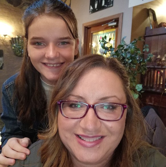 Kristy Holden and her daughter Bella, 14. Kirsty remembers the moment she realised she would have only one child. “I was mopping the floor. I stopped, and was crying.”
